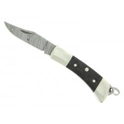 Maserin Miniatur-Taschenmesser Carbon, Damastklinge