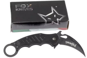 Fox 479 black folding karambit, view 2
