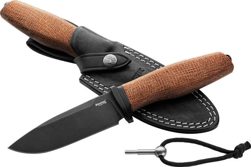 Fixed-blade knife Lion Steel ACHA Natural