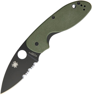 Taschenmesser Spyderco Efficient grün gezahnt