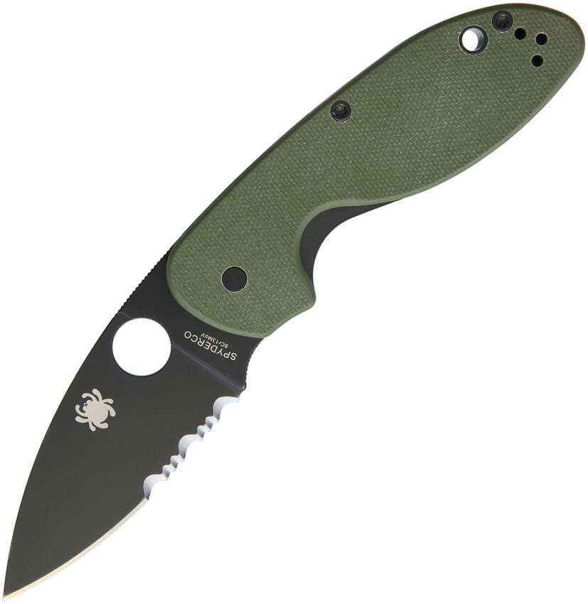 Taschenmesser Spyderco Efficient grün gezahnt
