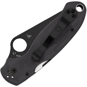 Pocket knife Spyderco Para 3 G10 black blade, view 2
