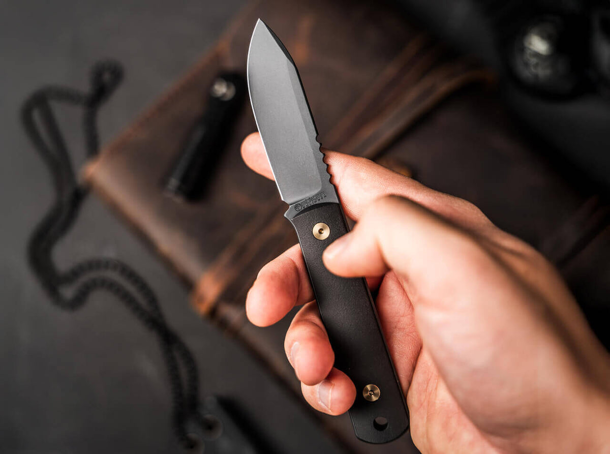 Fixed-blade knife Böker BFF Packlite Allblack Stargaze, view 2