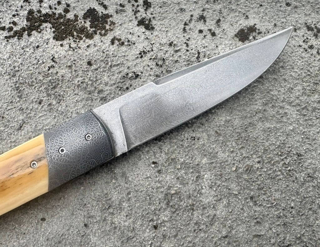 Knife Thierry Chevron Old School wootz mammoth, view 3