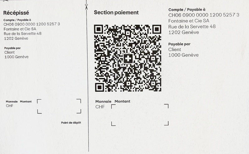 QR-Code zur Zahlung bei Couteaux Fontaine