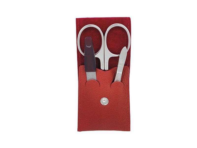 Dovo Maniküre-Etui rot, 3-teilig