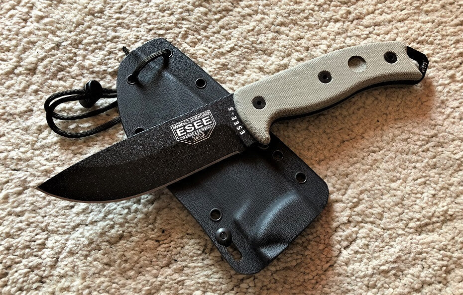 Survival-Messer ESEE 5 schwarze Klinge