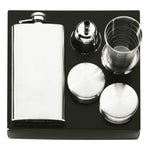 Gift set stainless steel hip flask 140 ml