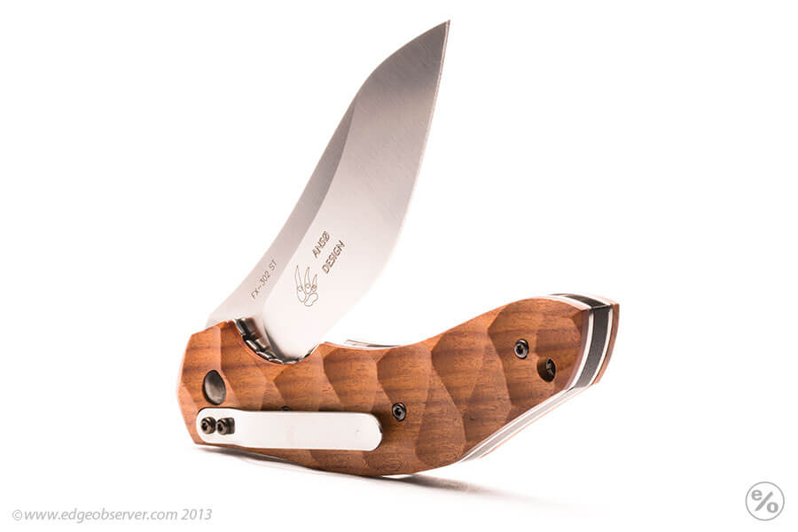 Fox Anso Flipper folding knife, olive wood, view 2