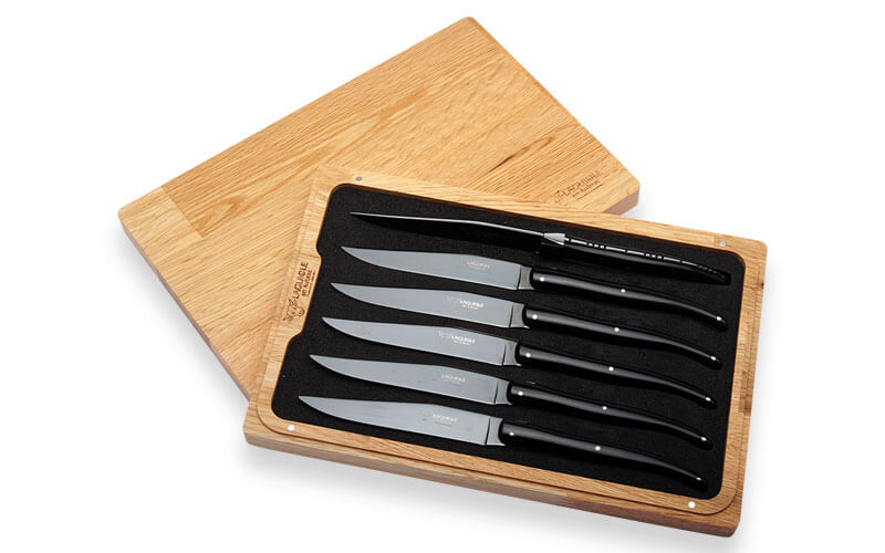 6 Laguiole en Aubrac Quotidien Titane table knives