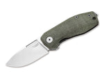 LionSteel Nano Titanium green micarta pocket knife