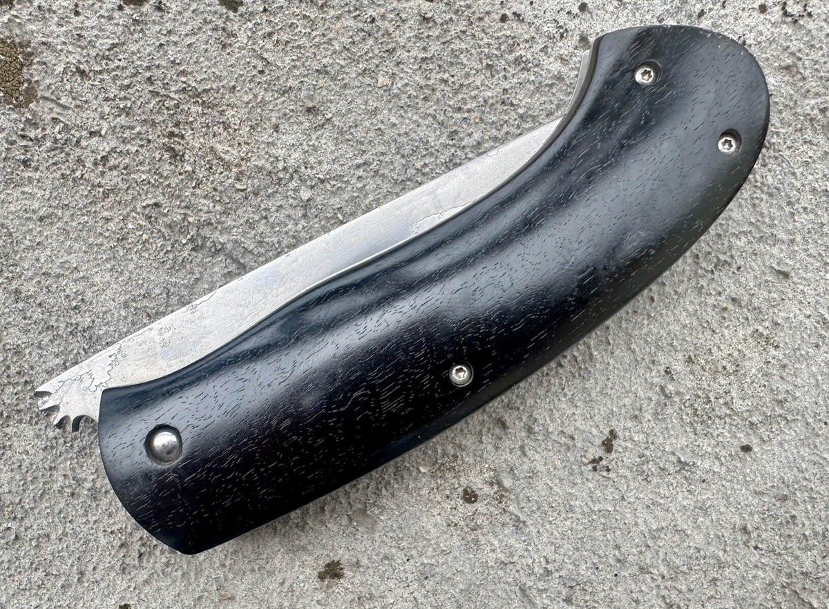 Handwerkermesser Bruno Mace Kortyô Ebenholz Damast, Ansicht 3