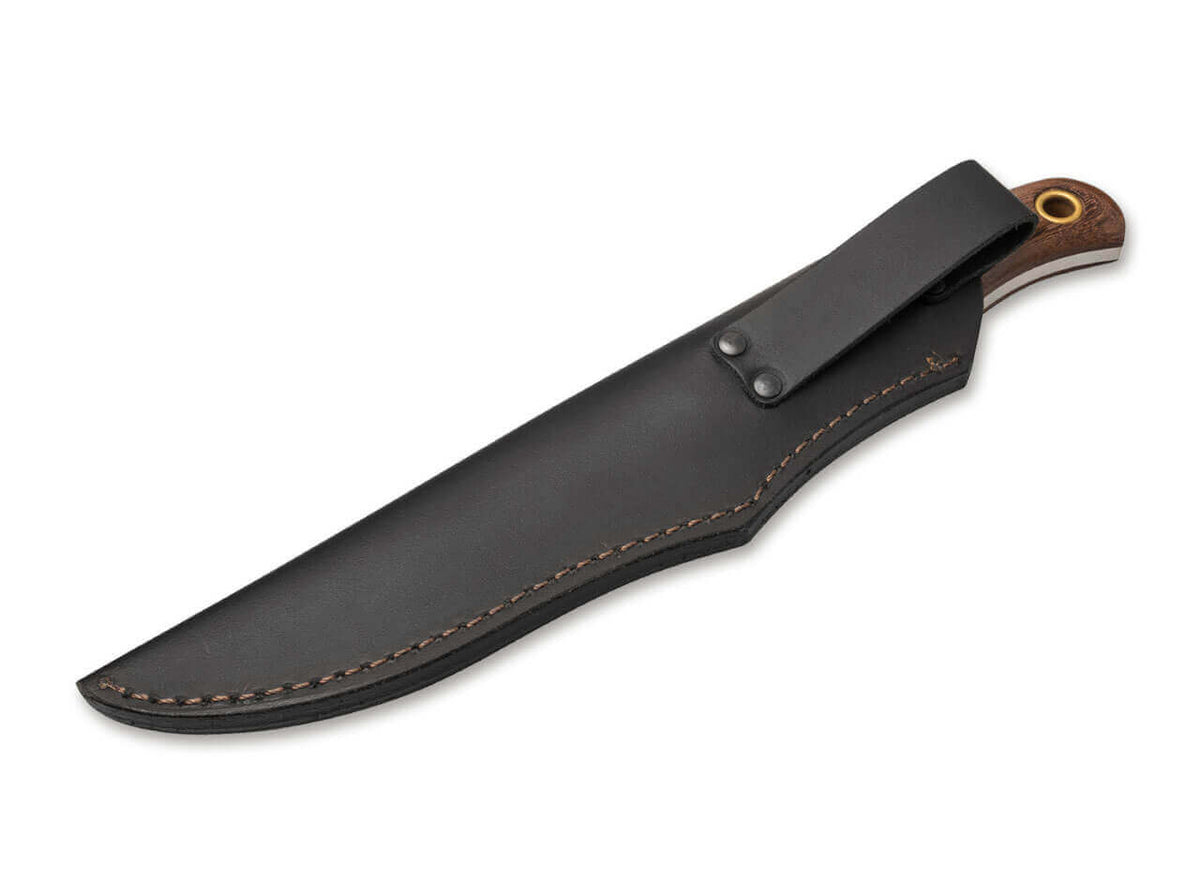 Manly Crafter D2 fixed-blade knife in walnut, view 2