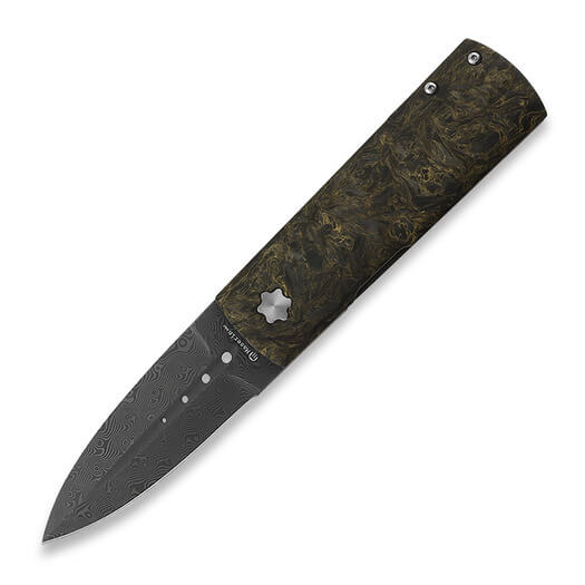 Maserin Daga carbon fibre Damascus folding knife