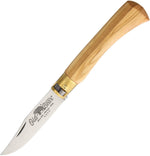 Antonini Old Bear olive wood pocket knife, size L