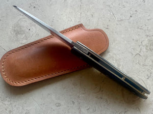 Artisan knife Guy Poggetti liner carbon fibre, view 2