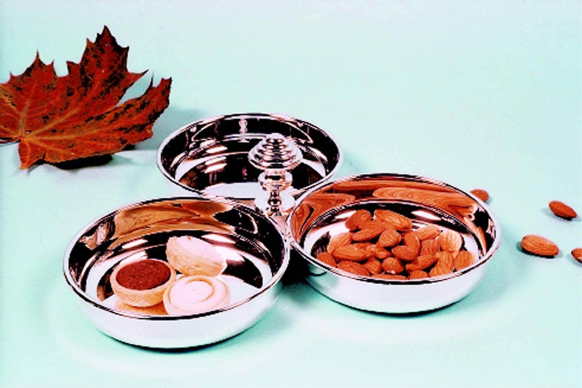 Set mit 3 Apéritif-Schälchen 870038, versilbertes Metall