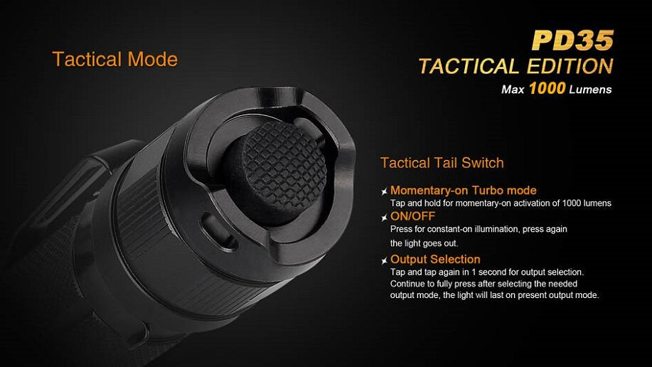 LED-Taschenlampe Fenix PD35 Tactical, Ansicht 2