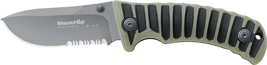 Fox Black Fox Drop Point green folding knife