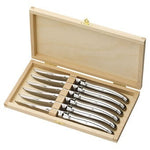 Laguiole 6 monobloc stainless steel table knives