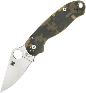 Folding knife Spyderco Para 3 satin camo