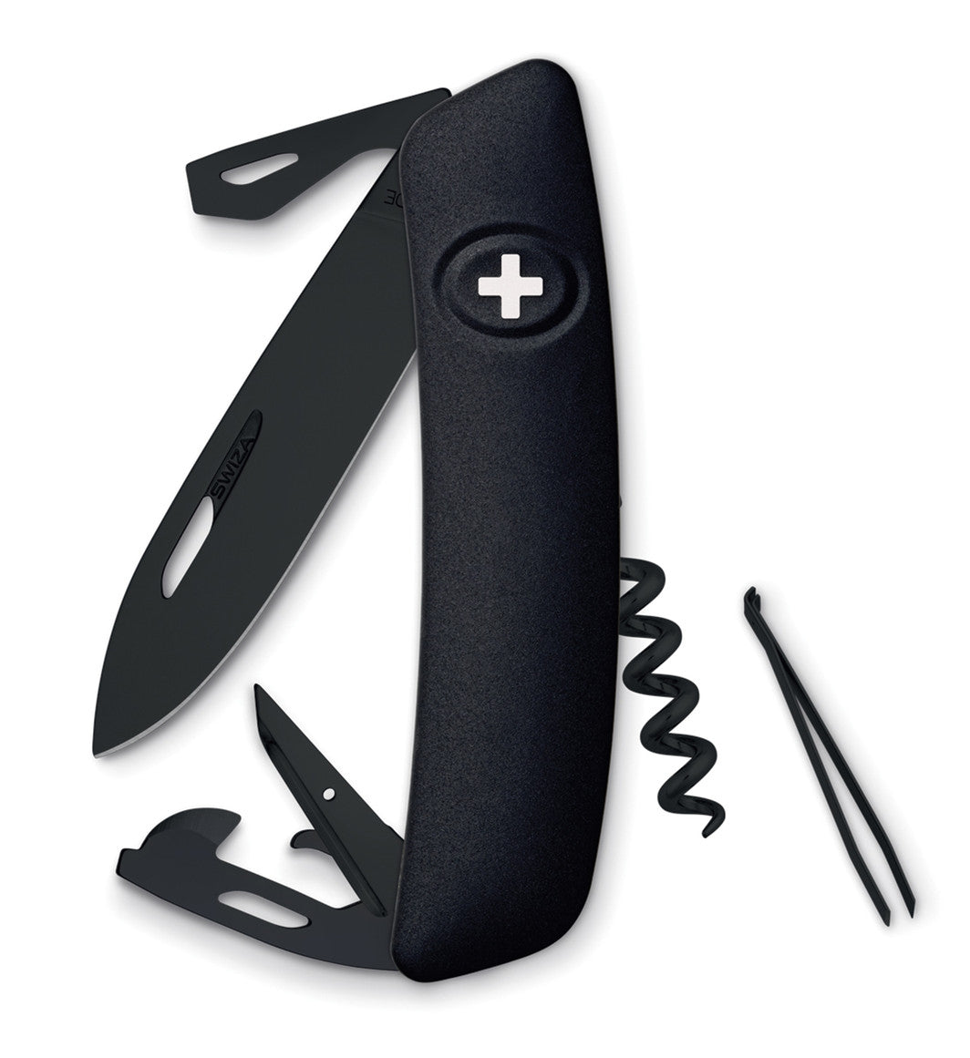 Swiza D03 All Black Swiss pocket knife in black