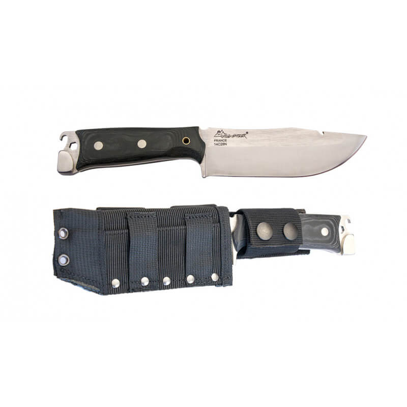 Wildsteer Kodiak bushcraft knife with nylon sheath, view 2