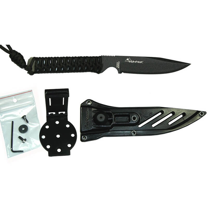 Wildsteer Wild Tech4 tactical knife, black blade, view 3