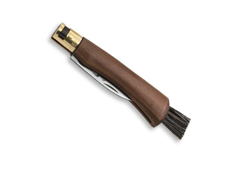 Couteau à champignons avec brosse Old Bear noyer, vue 2
