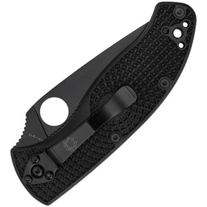 Spyderco Tenacious Black part-serrated folding knife, view 2