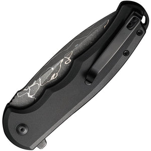 Civivi Praxis Button Lock Damascus pocket knife, view 2