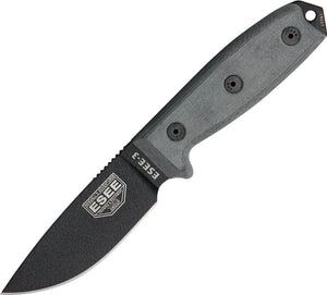 Outdoor-Messer ESEE 3 mit schwarzem Molle-Etui