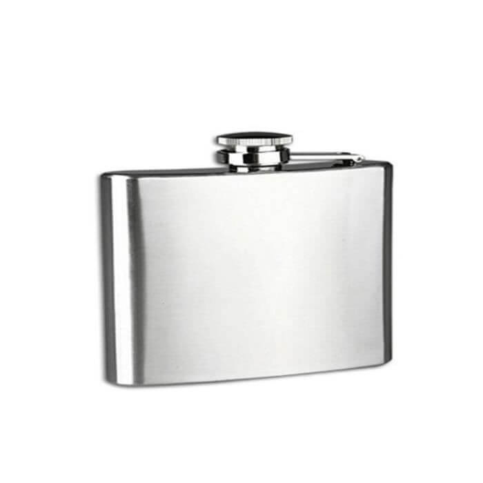Stainless steel 4 oz pocket hip flask