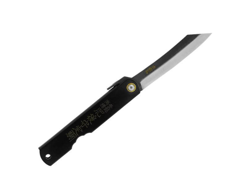 Japanese knife Higonokami black 10 cm carbon steel blade
