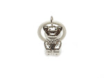 Bear rattle 833113 in silver-plated metal for babies
