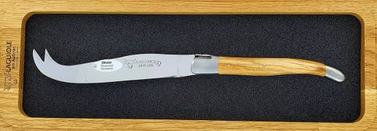 Couteau à fromage Laguiole en Aubrac olivier
