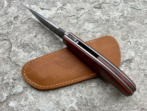 David Lespect artisan knife jujube wood Damascus, view 4