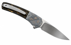 Couteau d'artisan Lourens Prinsloo damas mosaïque, vue 2