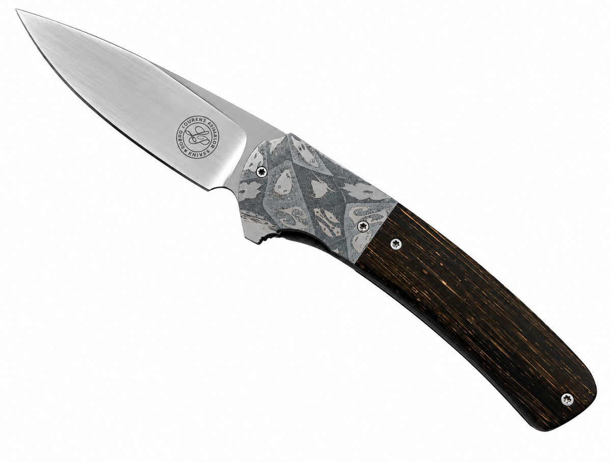 Couteau d'artisan Lourens Prinsloo damas mosaïque