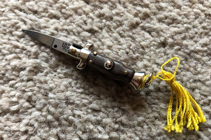 Fox mini-auto miniature knife, wood-effect