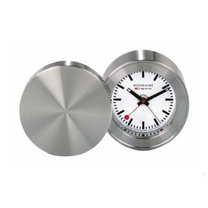 Stainless steel pocket alarm clock Mondaine