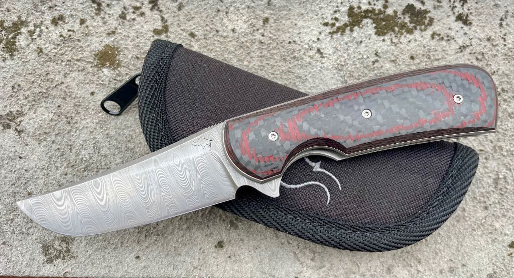 Couteau d'artisan Guy Poggetti Mangaflip carbone