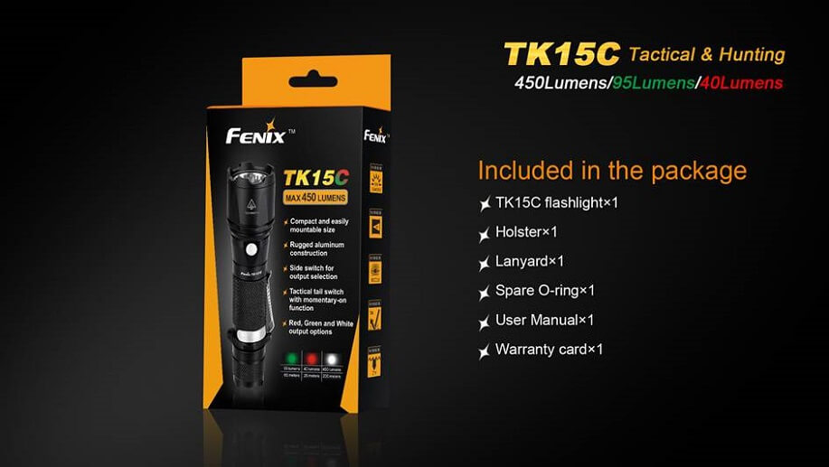 Lampe de poche LED Fenix TK15C, vue 2