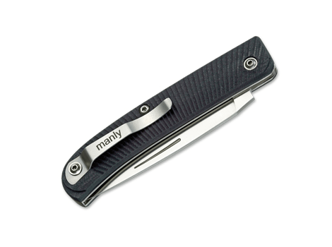 Manly Comrade black pocket knife, view 2