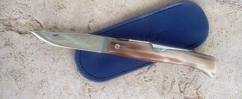 Couteau de poche Mongin Chasseur corne blonde 10 cm