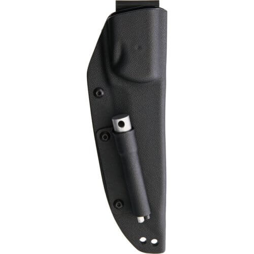 Couteau à lancer manche caoutchouc, 18 cm - Acier poli/manche noir -  BudoStore